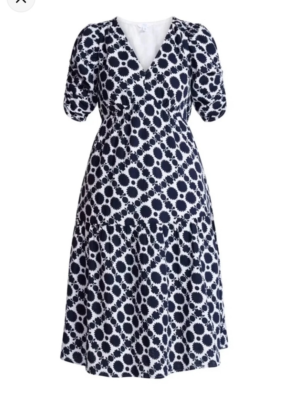 NWT! Time & Tru Women's Cotton Tiered Midi Dress-Elbow Length Sleeves, XXXL(22) - Picture 5 of 16